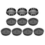 10Pcs 50mm/2in Air Vents Circular Soffit Vents, Black Soffit Vent Cover