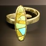 Native American Navajo hand-crafted adjustable inlay with all semi-precious gems