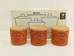 Henry Watson Pottery Original Suffolk Canister Set Tea Coffee Sugar Vintage Lids