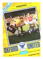 Oxford United v Wimbledon 1987-1988 League Cup 18/11/1987