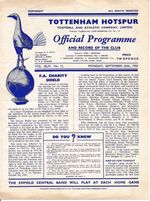FA CHARITY SHIELD 1951 Tottenham v Newcastle United - punch holes