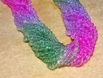 'Rose Dew' 5.5-6mm graduated colour faceted glass beads