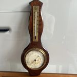 Banjo Weather Station Wall Barometer Thermometer Mahogany Wood 37 CM Long