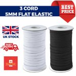 Flat Elastic Cord White Black Elastic Cord Sewing Face Masks Band Stretch Bed