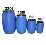 30l 60l 120l 220l plastic open top barrel drum keg storage shipping container