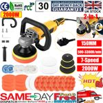 Powerful Electric Car Polisher Sander Buffer Polishing Machine Kit Variabl Speed