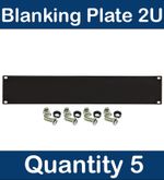 5 x 2U Blanking Cover Plate Panel for 19" Server Rack Network Data Cabinet Nuts