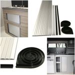 Campervan Tambour Door Kit , Silver, Roller Door,  Camper Sliding Door & Spirals