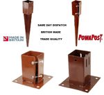 Fence Post SPIKES & SHOES, Bolt Down Holders ~ 50/75/100mm Garden Support Stakes