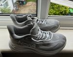 HOKA Clifton 10 Grey Mesh Lace Up Running Trainers US 7 D UK 6.5 EU 40