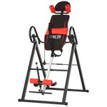 HOMCOM Adjustable Gravity Inversion Table with Safety Belt, Red