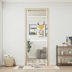 SLSY 190-250cm Adjustable Extra Tall Cat Gate,3.5cm Narrow Spacing&No Drill