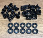 10 Black M6 Cage Nuts Bolts Washers 19" Data Network Rack Cabinet Mount PDU