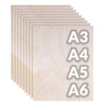 Plywood Sheets | A3 A4 A5 A6 Panel Boards | Natural Birch Wood