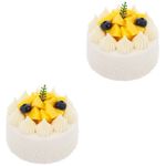Reusable White PVC Artificial Cake Model for Photo Prop and Decor