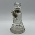 Vintage Cut Glass Perfume Bottle With Stopper