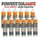 EverBuild 125 Quick Drying One Hour White Caulk - Pack of 12 - 310ml Tubes