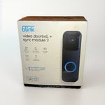 Blink Video Doorbell + Sync Module 2 Black Wi‑Fi Alexa Two‑Way Motion Night