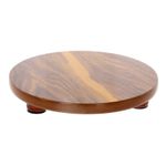 Wooden Chapati Board Chakla Roti Rolling Board Non Slip Legs Round Board