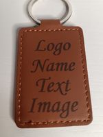 Personalised Leather Keyring – Custom Engraved Luxury Key Fob Gift