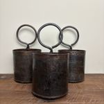 Vintage Indian Rice Pot - Rustic Small Iron Decorative Pot - £15 Each