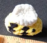 Handmade Crochet Plush Bee Soft Toy, Mini Yellow Black & White (Under 15cm)