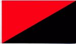 Anarchist Flag 3x5FT Solid Red and Black Anarchy  Dorm Man Cave Protest