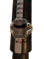 Vintage Large Wheeler Mfg Sterling Silver & Dendritic Moss Plume Agate Ring 14.5