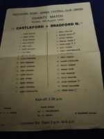 RARE CASTLEFORD V BRADFORD NORTHERN FRIENDLY 6TH AUGUST 1972 SS