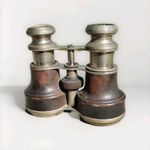Antique Vintage Opera Glasses Binoculars Leather Bound Early 1900s