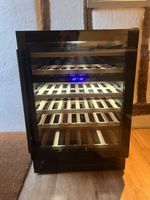 Black Dual Zone Wine Cooler 51 Bottle Freestanding LED 41dB
