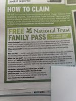 NATIONAL TRUST FAMILY PASSES - VALID UNTIL Friday 6/03/2026