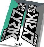 RockShox Lyrik Ultimate [MY20] Decals - Black and Metallic Silver by Ride Decals