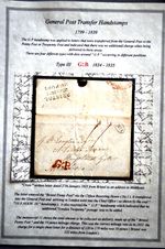GB 1835 Prestamp Entire GP Transfer, Bristol PP, Cross written contents