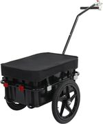 100KG Bike Cargo Trailer with Removable Box Rain Cover 16" Wheels Quick Release