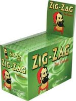 Zig Zag Green Standard Rolling Papers Regular 50 - 100 Booklets -  Cut Corners