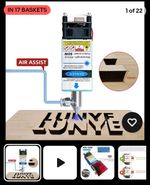 LUNYEE 40W/80W Laser Module With Air Assist For CNC Cutting Engraving Machine