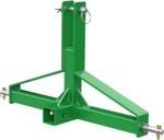  Green 3-Point Hitch Receiver Adapter, Heavy Duty Category 1&2 Tractor Tow Bar