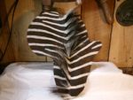 Genuine Zebra Mane Wall Hanging in Shape of Africa