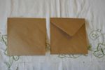 JOBLOT of 1000 4 x 4inch Brown Ribbed Diamond flap Gummed Envelopes 108mmx108mm