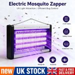 Electric Insect Killer Mosquito Fly Bug Zapper Pest Trap UV Indoor Lamp 3-Tube