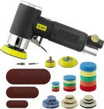 Mini Air Sander Polisher 1" 2" 3" Dual Action Random Orbital Buffer for Car Body