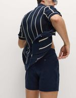 Marks & Spencer Mens Cotton Chino Shorts in Dark Navy - M&S