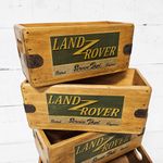 Land Rover Service Vintage Box Wooden Advertising Crate