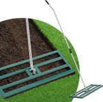 Steel Lawn Leveling Rake 75/102cm Heavy Duty Level Lawn 1.9m Extendable Handle