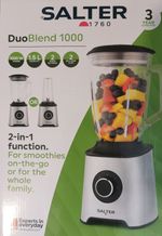 Salter Duo Blender – 2-in-1 Smoothie Maker, 1.5L Jug, 600ml Bottle, 1000W