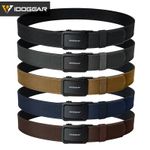 IDOGEAR Tactical Belt with Metal Ratchet Adjustable Buckle 1.75" 1000D Nylon BK