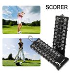 Golf Scorekeeper Stroke Counter Scorecard Portable Easy to Use 18-Hole Keychain