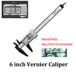 150mm Digital Caliper 6" Micrometer LCD Gauge Vernier Electronic Measuring Ruler
