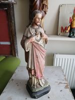 Secred Heart Jesus Figure Antique Vintage Collectable Old Religious Statue Art